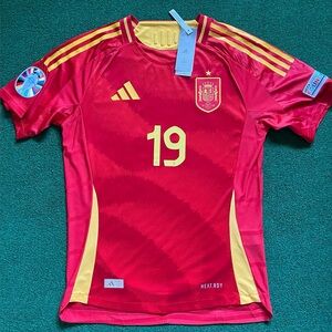 NEW Spain 2024 Home Euro Player Version Jersey “Lamine Yamal 19”